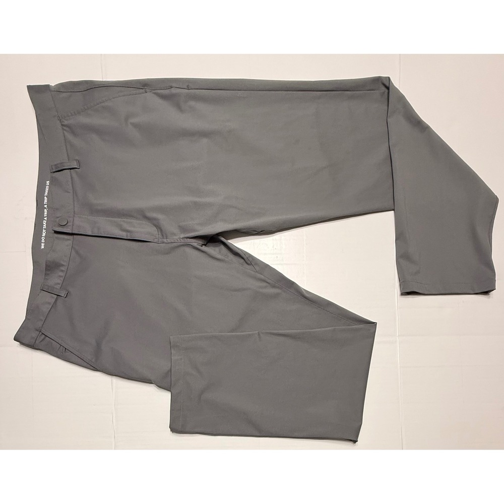 Rhone Commuter Pants Mens 38 Gray Performance Stretch Trousers Flat Front Chino